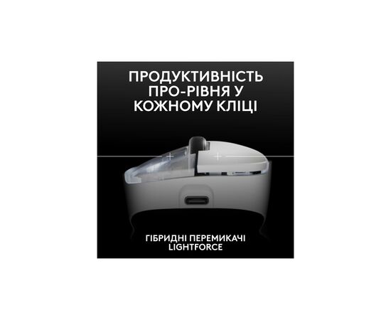 Мышка Logitech G Pro X Superlight 2 Dex Wireless White (910-007365), изображение 5 Мышка Logitech G Pro X Superlight 2 Dex Wireless White (910-007365), изображение 5