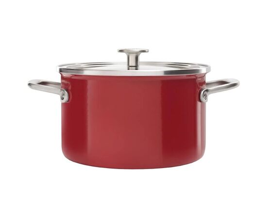 Кастрюля KitchenAid Steel Core 24 см 6 л червоний (CC003270-001), изображение 2 Кастрюля KitchenAid Steel Core 24 см 6 л червоний (CC003270-001), изображение 2