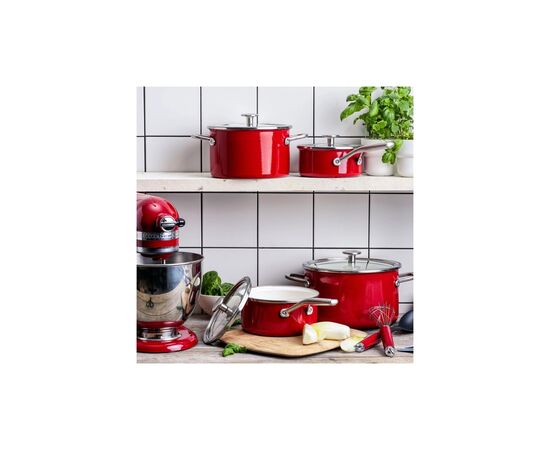 Ковш KitchenAid Steel Core, 16 см, 1,3 л, червоний (CC003287-001), изображение 6 Ковш KitchenAid Steel Core, 16 см, 1,3 л, червоний (CC003287-001), изображение 6