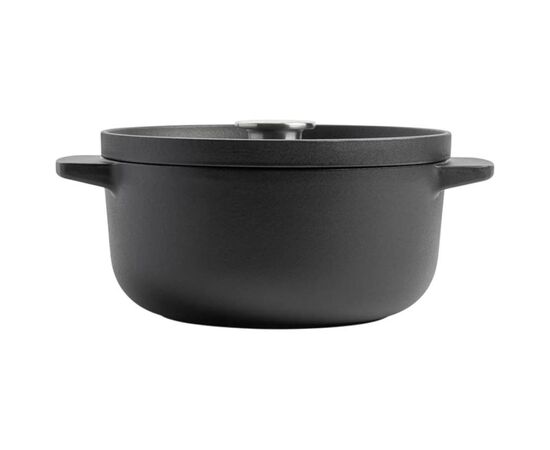 Кастрюля KitchenAid Matte Oven-to-table, чавунна з кришкою 3,3 л, чорна (CC004899-001), изображение 2 Кастрюля KitchenAid Matte Oven-to-table, чавунна з кришкою 3,3 л, чорна (CC004899-001), изображение 2
