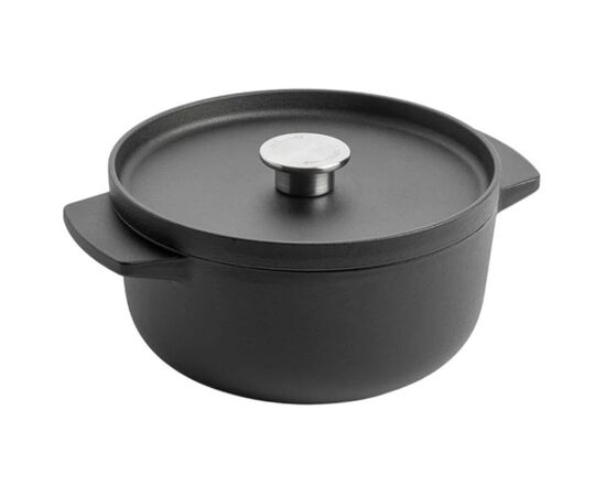 Кастрюля KitchenAid Matte Oven-to-table, чавунна з кришкою 3,3 л, чорна (CC004899-001) Кастрюля KitchenAid Matte Oven-to-table, чавунна з кришкою 3,3 л, чорна (CC004899-001)