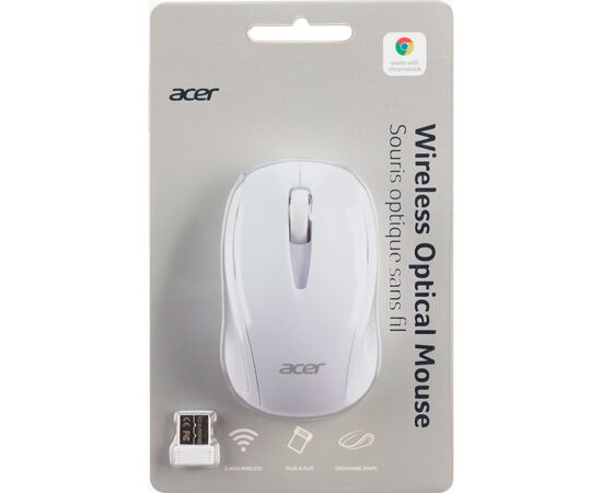 Мышка Acer Optical Wireless White (GP.MCE11.00Y), изображение 6 Мышка Acer Optical Wireless White (GP.MCE11.00Y), изображение 6