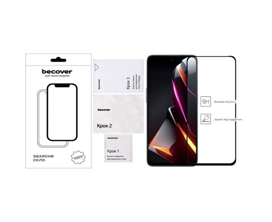 Стекло защитное BeCover Nubia Neo 3 5G Black (713883), изображение 2 Стекло защитное BeCover Nubia Neo 3 5G Black (713883), изображение 2