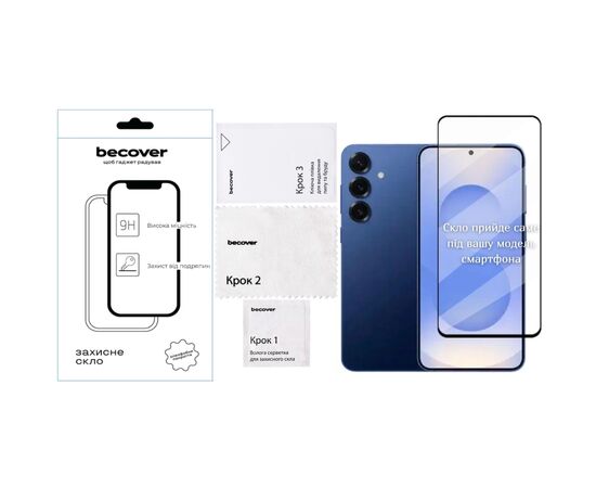 Стекло защитное BeCover Samsung Galaxy S25 FE SM-S731 Black (714379), изображение 2 Стекло защитное BeCover Samsung Galaxy S25 FE SM-S731 Black (714379), изображение 2