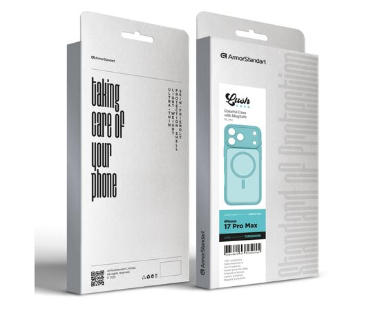 Чохол до мобільного телефона Armorstandart Lush MagCase Apple iPhone 17 Pro Max Turquoise (ARM87505), зображення 3