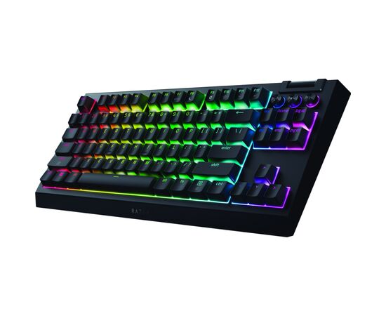 Клавіатура Razer BlackWidow V4 Low-Profile TKL Wireless/Bluetooth/USB Yellow switch UA Black (RZ03-05450100-R3M1), зображення 4 Клавіатура Razer BlackWidow V4 Low-Profile TKL Wireless/Bluetooth/USB Yellow switch UA Black (RZ03-05450100-R3M1), зображення 4