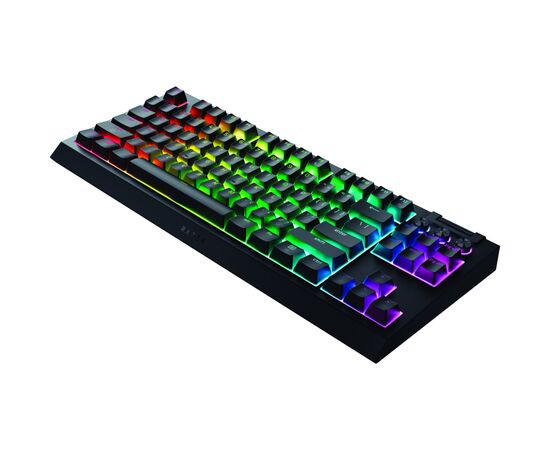 Клавіатура Razer BlackWidow V4 Low-Profile TKL Wireless/Bluetooth/USB Yellow switch UA Black (RZ03-05450100-R3M1), зображення 5 Клавіатура Razer BlackWidow V4 Low-Profile TKL Wireless/Bluetooth/USB Yellow switch UA Black (RZ03-05450100-R3M1), зображення 5