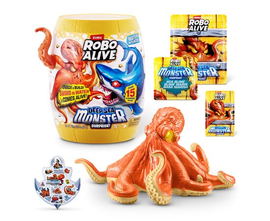 Интерактивная игрушка Pets & Robo Alive сюрприз Глубоководный Осьминог (71155B), изображение 10 Интерактивная игрушка Pets & Robo Alive сюрприз Глубоководный Осьминог (71155B), изображение 10