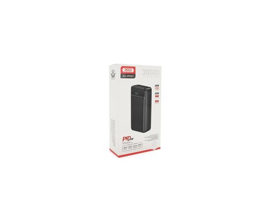 Батарея универсальная XO 30000mAh, Input(2хType-C), Output(2хUSB,2хType-C), PD65W for Laptop (XO-PR201), изображение 3 Батарея универсальная XO 30000mAh, Input(2хType-C), Output(2хUSB,2хType-C), PD65W for Laptop (XO-PR201), изображение 3