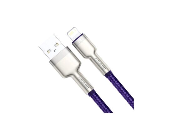 Дата кабель USB 2.0 AM to Lightning 2.0m 2.4A metal purple Baseus (CALJK-B05), изображение 2