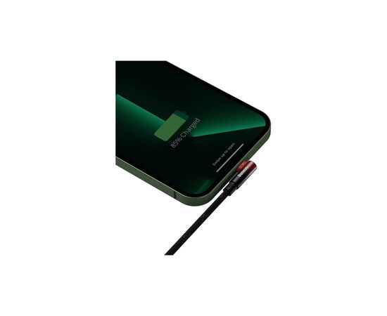 Дата кабель USB 2.0 AM to Lightning 1.0m 2.4A 90° corner black/red Baseus (CAVP000020), зображення 5 Дата кабель USB 2.0 AM to Lightning 1.0m 2.4A 90° corner black/red Baseus (CAVP000020), зображення 5
