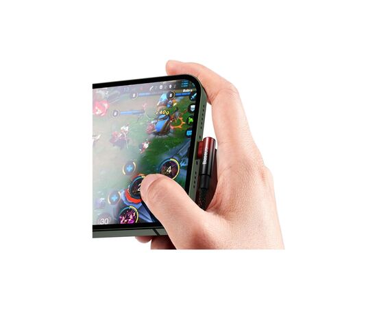 Дата кабель USB 2.0 AM to Lightning 1.0m 2.4A 90° corner black/red Baseus (CAVP000020), зображення 6 Дата кабель USB 2.0 AM to Lightning 1.0m 2.4A 90° corner black/red Baseus (CAVP000020), зображення 6