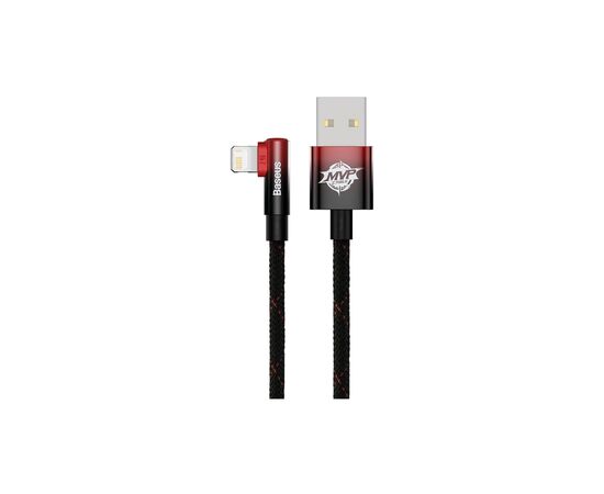 Дата кабель USB 2.0 AM to Lightning 1.0m 2.4A 90° corner black/red Baseus (CAVP000020) Дата кабель USB 2.0 AM to Lightning 1.0m 2.4A 90° corner black/red Baseus (CAVP000020)