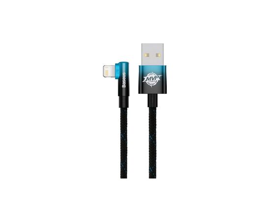 Дата кабель USB 2.0 AM to Lightning 2.0m 2.4A 90° corner black/blue Baseus (CAVP000121) Дата кабель USB 2.0 AM to Lightning 2.0m 2.4A 90° corner black/blue Baseus (CAVP000121)