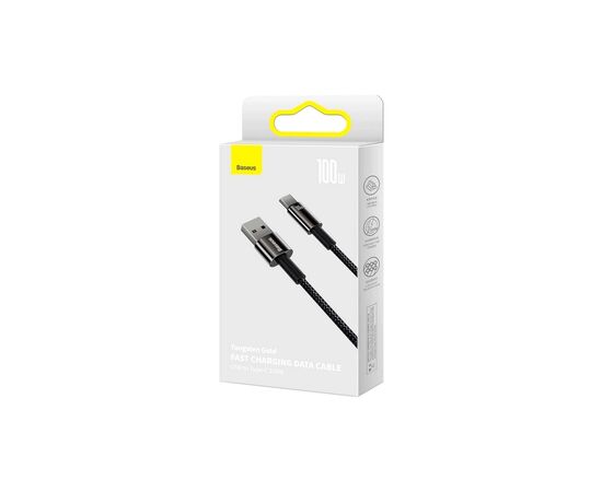Дата кабель USB 2.0 AM to USB-C 2.0m 100W black Baseus (CAWJ000101), зображення 5 Дата кабель USB 2.0 AM to USB-C 2.0m 100W black Baseus (CAWJ000101), зображення 5