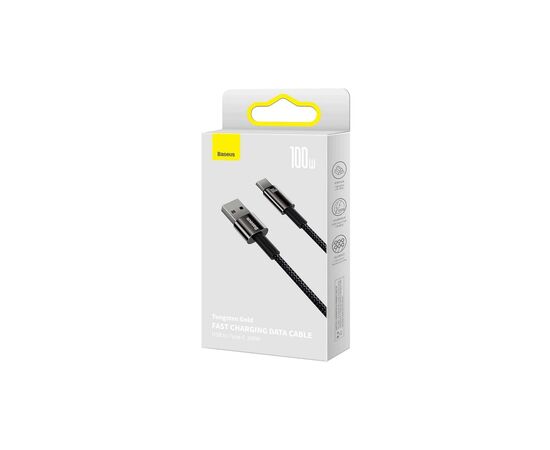 Дата кабель USB 2.0 AM to USB-C 1.0m 100W black Baseus (CAWJ000001), зображення 6 Дата кабель USB 2.0 AM to USB-C 1.0m 100W black Baseus (CAWJ000001), зображення 6