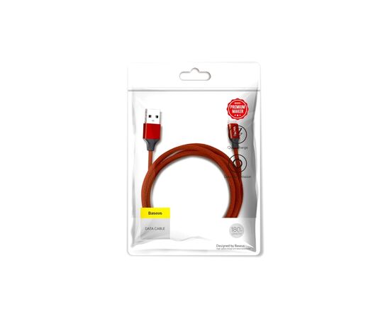 Дата кабель USB 2.0 AM to Lightning 1.8m red Baseus (CALYW-A09), зображення 4 Дата кабель USB 2.0 AM to Lightning 1.8m red Baseus (CALYW-A09), зображення 4