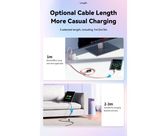 Дата кабель USB-C to USB-C 1.0m 100W blue Essager (EXCTT1-WL03-P), изображение 9 Дата кабель USB-C to USB-C 1.0m 100W blue Essager (EXCTT1-WL03-P), изображение 9