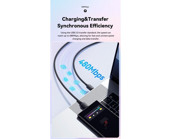 Дата кабель USB-C to USB-C 1.0m 100W pink Essager (EXCTT1-WL04-P), изображение 7 Дата кабель USB-C to USB-C 1.0m 100W pink Essager (EXCTT1-WL04-P), изображение 7
