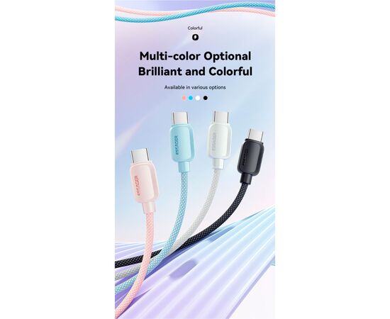 Дата кабель USB-C to USB-C 2.0m 100W black Essager (EXCTT1-WLA01-P), изображение 4 Дата кабель USB-C to USB-C 2.0m 100W black Essager (EXCTT1-WLA01-P), изображение 4