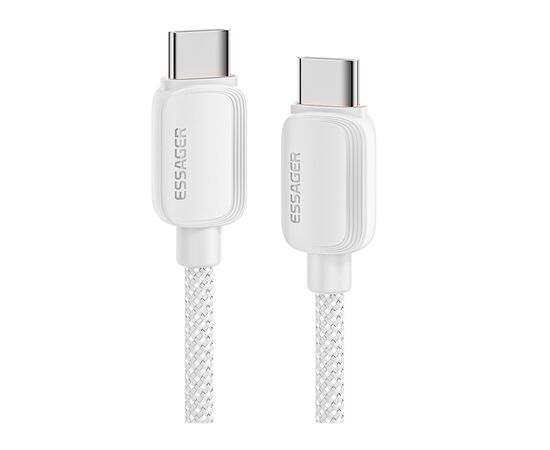 Дата кабель USB-C to USB-C 2.0m 100W white Essager (EXCTT1-WLA02-P) Дата кабель USB-C to USB-C 2.0m 100W white Essager (EXCTT1-WLA02-P)