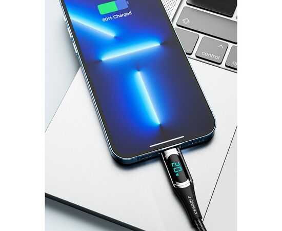 Дата кабель USB-C to Lightning 2.0m 20W Digital Display blue Essager (EXCTL-YDA03), изображение 11 Дата кабель USB-C to Lightning 2.0m 20W Digital Display blue Essager (EXCTL-YDA03), изображение 11
