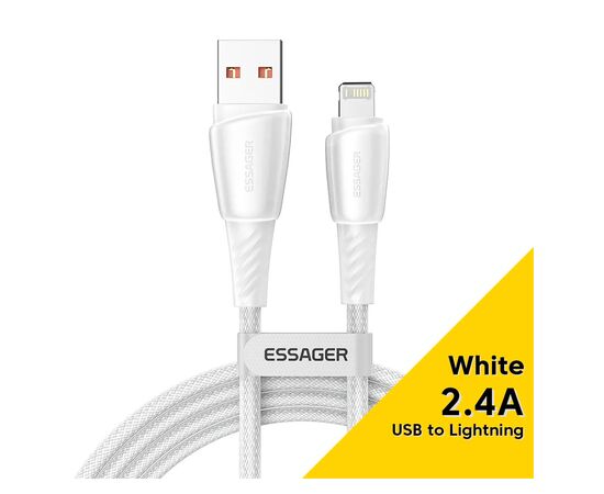 Дата кабель USB 2.0 AM to Lightning 2.0m 3A white Essager (EXCL-CHA02) Дата кабель USB 2.0 AM to Lightning 2.0m 3A white Essager (EXCL-CHA02)