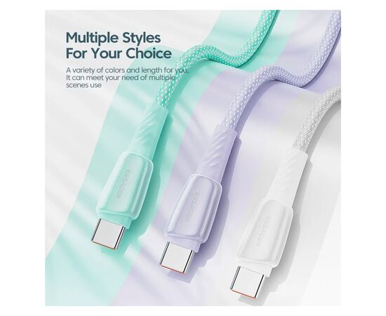 Дата кабель USB 2.0 AM to USB-C 1.0m 100W green Essager (EXCT1-CH06), изображение 4 Дата кабель USB 2.0 AM to USB-C 1.0m 100W green Essager (EXCT1-CH06), изображение 4