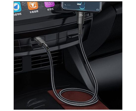 Дата кабель USB-C to USB-C 1.0m 100W black Essager (EXCTT1-XC01), изображение 2 Дата кабель USB-C to USB-C 1.0m 100W black Essager (EXCTT1-XC01), изображение 2