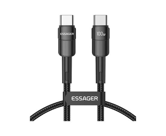 Дата кабель USB-C to USB-C 1.0m 100W black Essager (EXCTT1-XC01) Дата кабель USB-C to USB-C 1.0m 100W black Essager (EXCTT1-XC01)