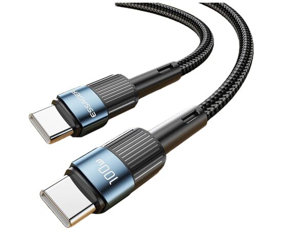 Дата кабель USB-C to USB-C 2.0m 100W blue Essager (EXCTT1-XCA03), изображение 2 Дата кабель USB-C to USB-C 2.0m 100W blue Essager (EXCTT1-XCA03), изображение 2