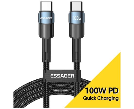 Дата кабель USB-C to USB-C 2.0m 100W blue Essager (EXCTT1-XCA03) Дата кабель USB-C to USB-C 2.0m 100W blue Essager (EXCTT1-XCA03)