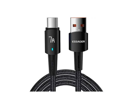 Дата кабель USB 2.0 AM to USB-C 1.0m 100W black Essager (EXC7A-CG01-P) Дата кабель USB 2.0 AM to USB-C 1.0m 100W black Essager (EXC7A-CG01-P)