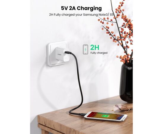 Дата кабель USB 3.0 AM to Micro B 0.5m US130 black Ugreen (10840), зображення 3 Дата кабель USB 3.0 AM to Micro B 0.5m US130 black Ugreen (10840), зображення 3