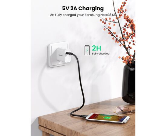 Дата кабель USB 3.0 AM to Micro B 1.0m US130 black Ugreen (10841), зображення 4 Дата кабель USB 3.0 AM to Micro B 1.0m US130 black Ugreen (10841), зображення 4