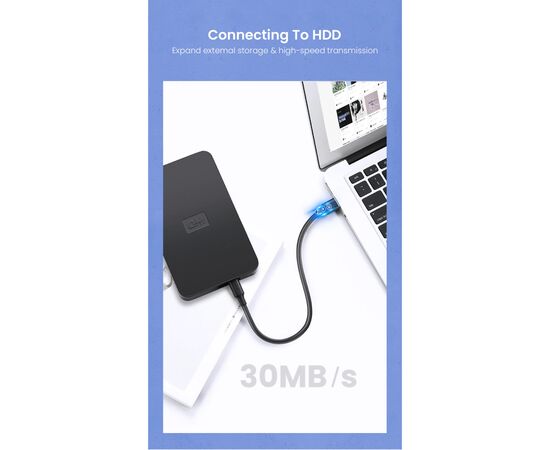 Дата кабель USB 2.0 AM to Mini 5P 1.5m US132 black Ugreen (10385), зображення 6 Дата кабель USB 2.0 AM to Mini 5P 1.5m US132 black Ugreen (10385), зображення 6