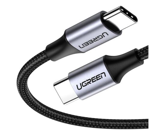 Дата кабель USB-C to USB-C 0.5m 3A 60W US261 black/gray Ugreen (50149) Дата кабель USB-C to USB-C 0.5m 3A 60W US261 black/gray Ugreen (50149)