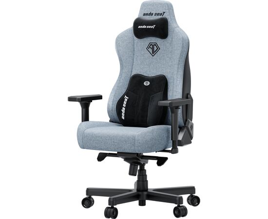 Кресло игровое AndaSeat Kaiser 3E Fabric XL Gray/Blue (AD23YC-XL-09-T-CF-T01), изображение 3 Кресло игровое AndaSeat Kaiser 3E Fabric XL Gray/Blue (AD23YC-XL-09-T-CF-T01), изображение 3