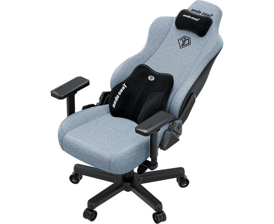 Кресло игровое AndaSeat Kaiser 3E Fabric XL Gray/Blue (AD23YC-XL-09-T-CF-T01), изображение 8 Кресло игровое AndaSeat Kaiser 3E Fabric XL Gray/Blue (AD23YC-XL-09-T-CF-T01), изображение 8