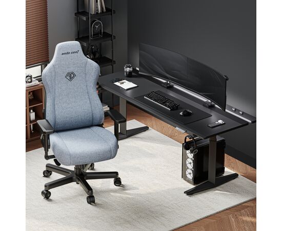 Кресло игровое AndaSeat Kaiser 3E Fabric XL Gray/Blue (AD23YC-XL-09-T-CF-T01), изображение 9 Кресло игровое AndaSeat Kaiser 3E Fabric XL Gray/Blue (AD23YC-XL-09-T-CF-T01), изображение 9