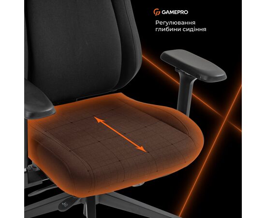 Кресло игровое GamePro GC925B Fabric Black (GC925B), изображение 11 Кресло игровое GamePro GC925B Fabric Black (GC925B), изображение 11