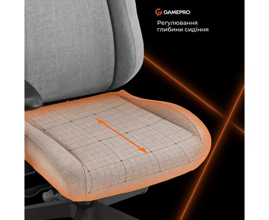 Кресло игровое GamePro GC925G Fabric Gray (GC925G), изображение 11 Кресло игровое GamePro GC925G Fabric Gray (GC925G), изображение 11