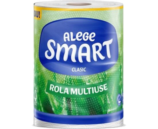 Бумажные полотенца Smart Tissue Classic 2 слоя 220 отрывов 41.8 м 1 рулон (5944582100145)
