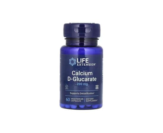 Витаминно-минеральный комплекс Life Extension D-глюкарат кальция, 200 мг, Calcium D-Glucarate, 60 вегетарианских (LEX-16516)