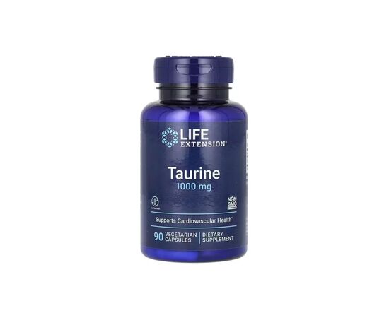 Витаминно-минеральный комплекс Life Extension Таурин, 1000 мг, Taurine, 90 вегетарианских капсул (LEX-18279)