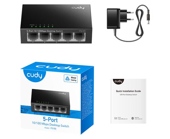 Комутатор мережевий Cudy FS105, зображення 3 Комутатор мережевий Cudy FS105, зображення 3