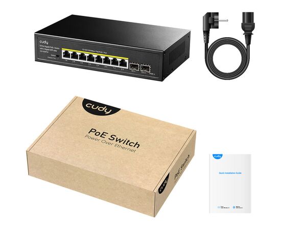 Комутатор мережевий Cudy GS1008PS2, зображення 4 Комутатор мережевий Cudy GS1008PS2, зображення 4