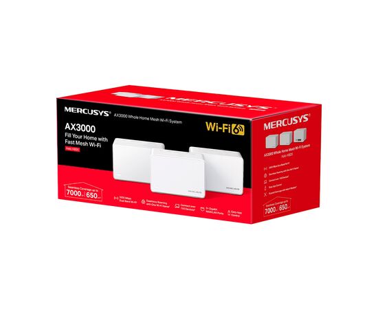 Точка доступу Wi-Fi Mercusys HALO-H80X-3-PACK, зображення 3 Точка доступу Wi-Fi Mercusys HALO-H80X-3-PACK, зображення 3