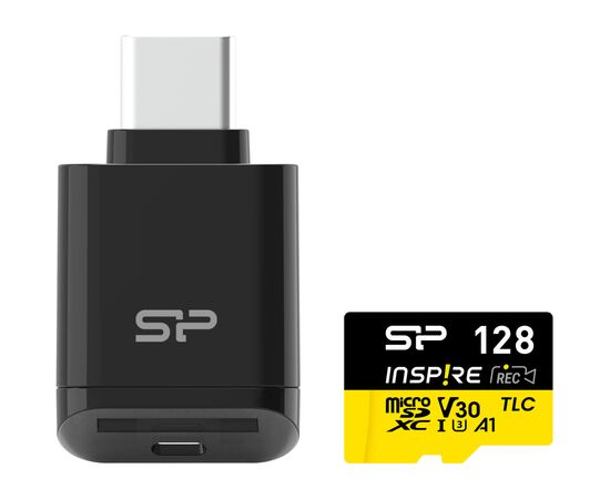 Карта памяти Silicon Power 128GB microSDXC class 10 UHS-I U3 V30 A1 Inspire (SP128GBSTXLV3V1NSP)