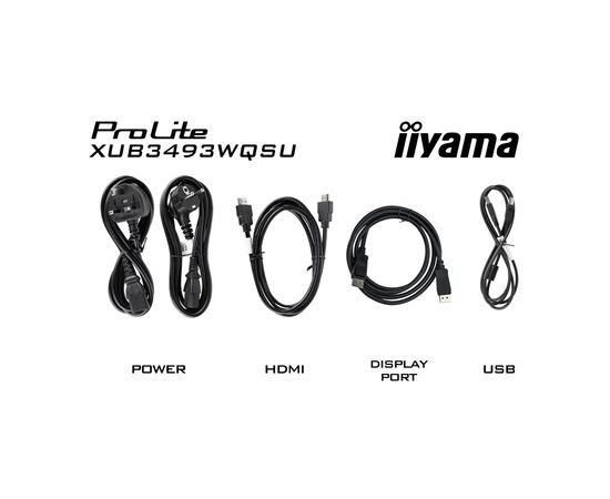 Монітор iiyama XUB3493WQSU-B6, зображення 12 Монітор iiyama XUB3493WQSU-B6, зображення 12